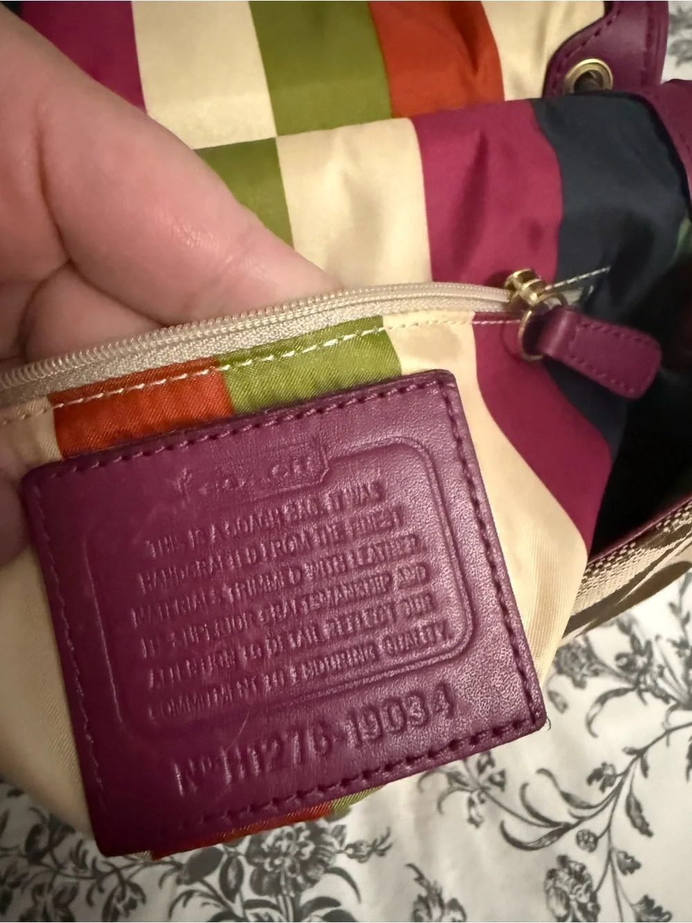 Vintage Coach 70th anniversary legacy Willis crossbody khaki and plum.